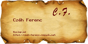 Czéh Ferenc névjegykártya