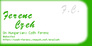 ferenc czeh business card