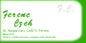 ferenc czeh business card